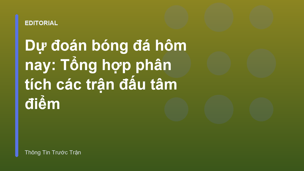 Phân tích dữ liệu bóng đá trước trận đấu
