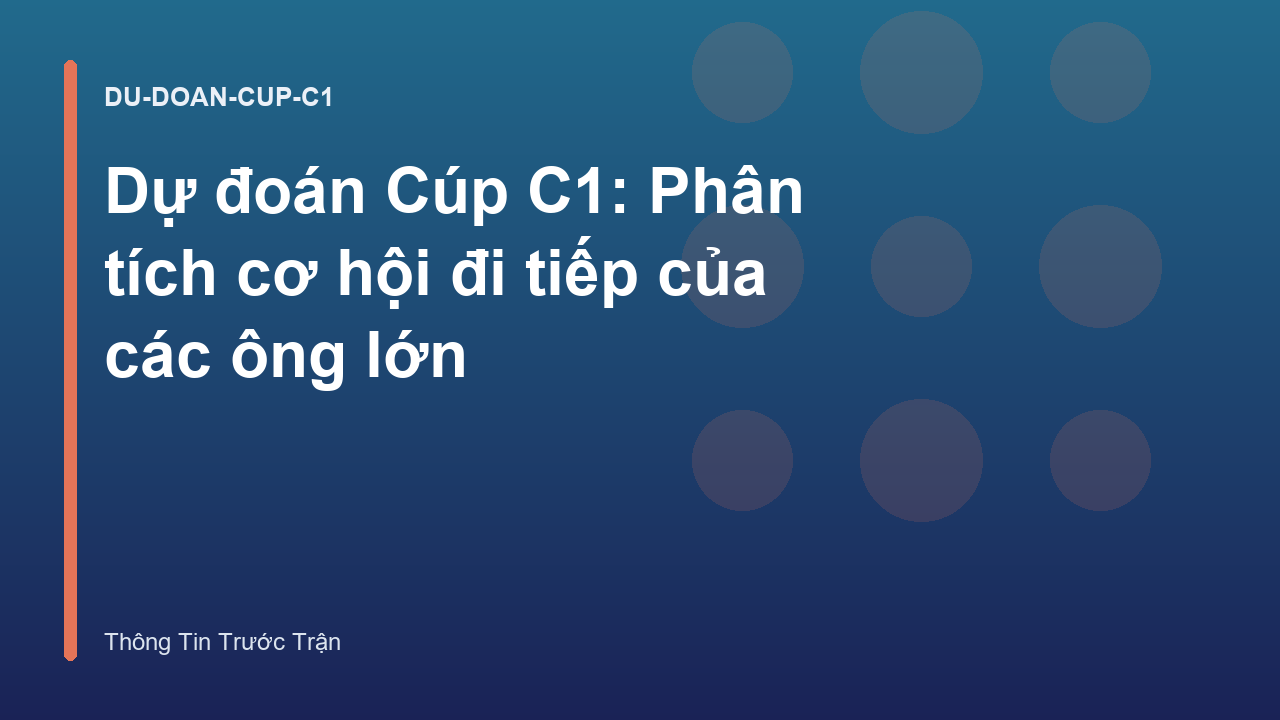 Dự đoán Cúp C1: Phân tích cơ hội đi tiếp của các ông lớn