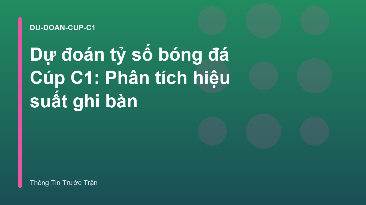 Dự đoán tỷ số bóng đá Cúp C1: Phân tích hiệu suất ghi bàn